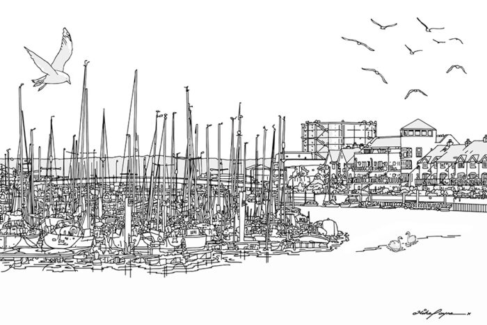 Littlehampton 4 Line Drawing