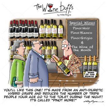 Wine Buffs Cartoon 011 by Mike Payne - Special Edition Canvases & Prints